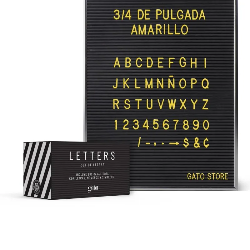 Escritorio y Oficina | Set de Letras para Cartelera Letters 3/4 con logo | Regalos Corporativos Personalizados