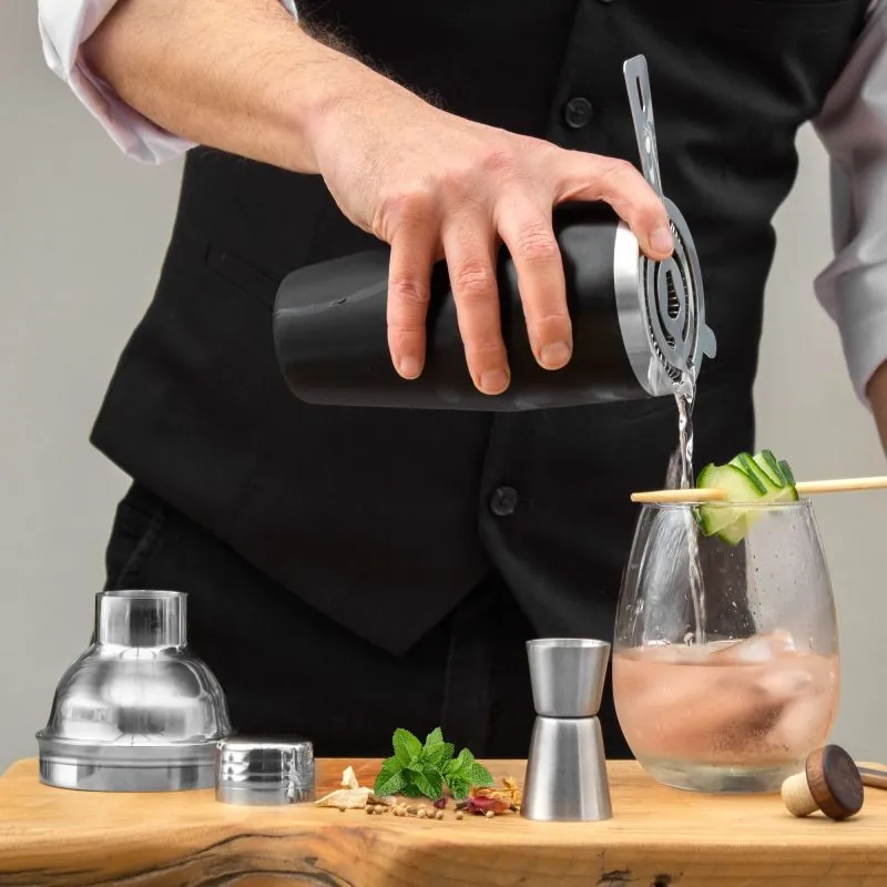 Gourmet y Sommelier | Set de coctelería Bartender Kit Yeikit con logo | Regalos Corporativos Personalizados