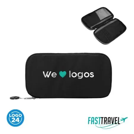 Tarjeteros y Billeteras Personalizadas | Porta pasaporte Fast Travel con logo | Regalos Corporativos Personalizados